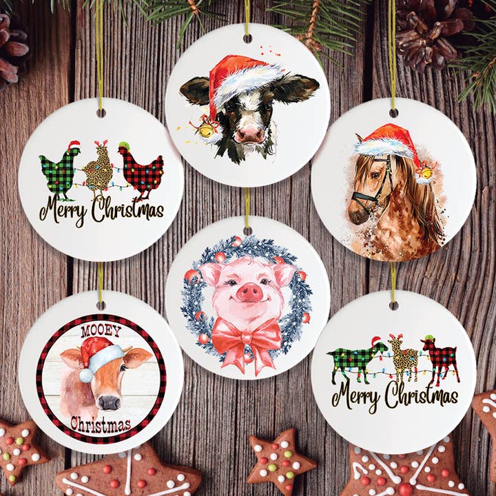 Farm Animal Mega Christmas Ornament Bundle for wholesale by OrnamentallyYou