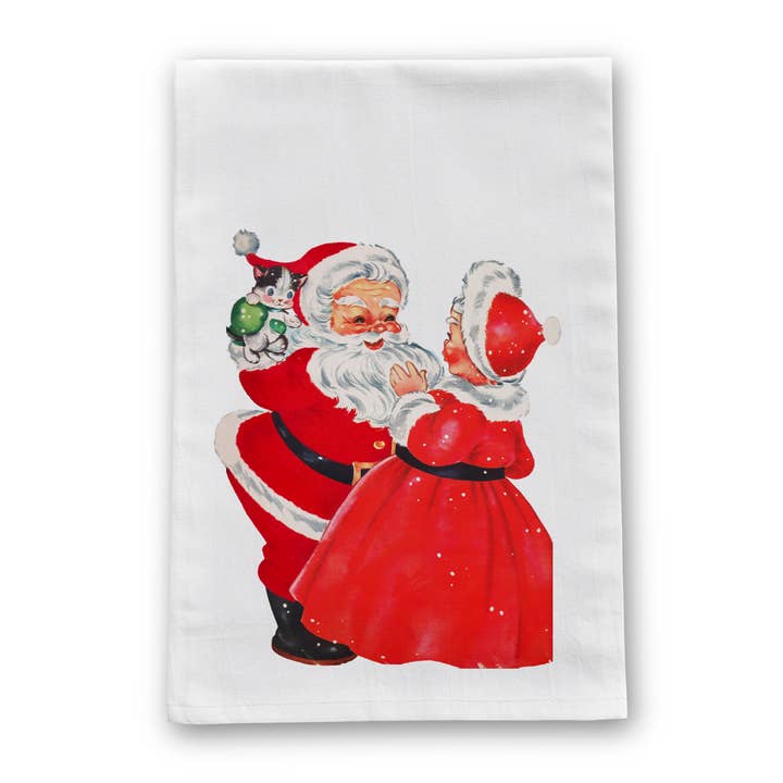 Weihnachtshandtuch mit Katze für den Großhandel von Barrel Down South