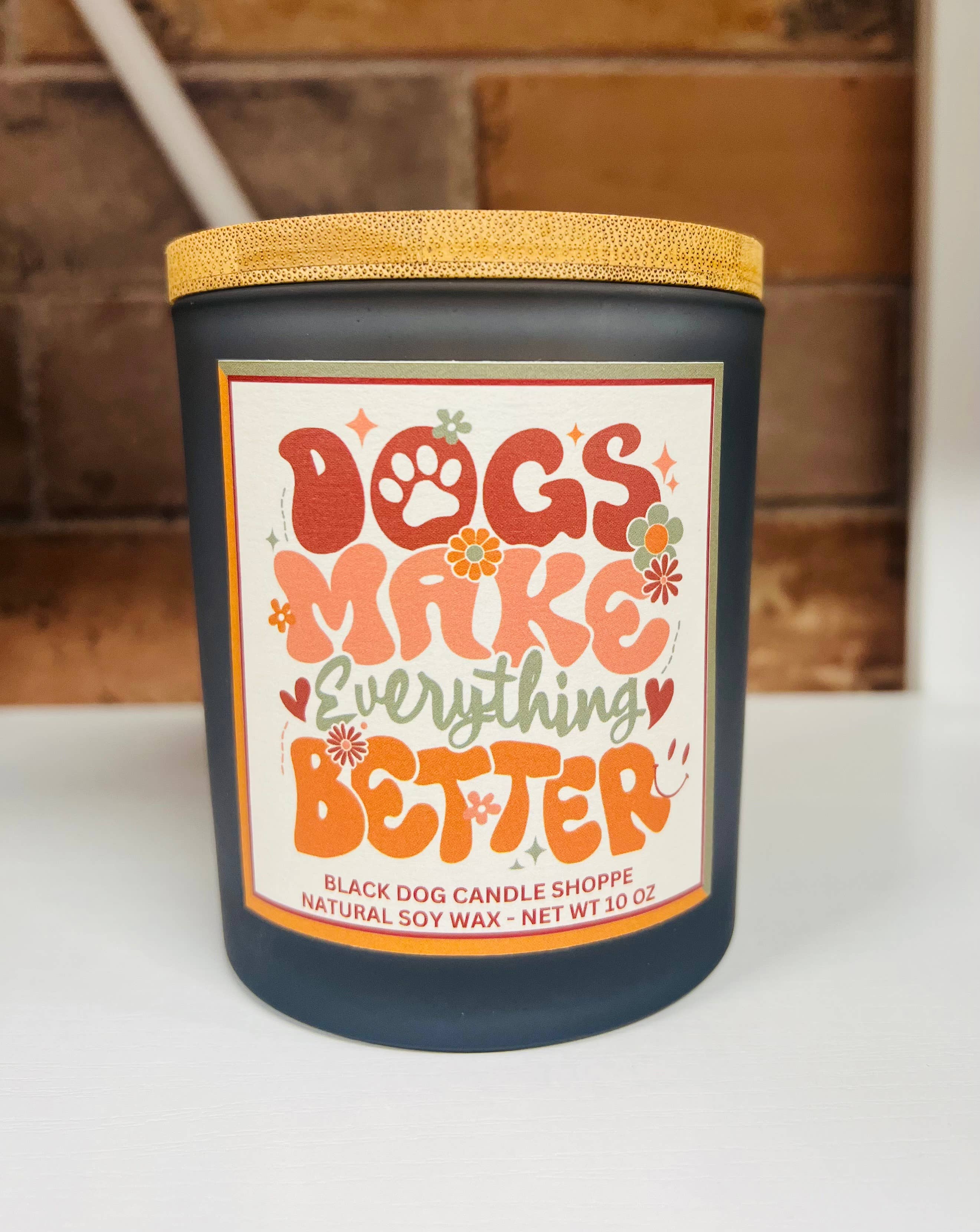 The Black Dog Candle Shoppe - Vendita all'ingrosso Candela in vasetto - Candela Dogs Make Everything Better1