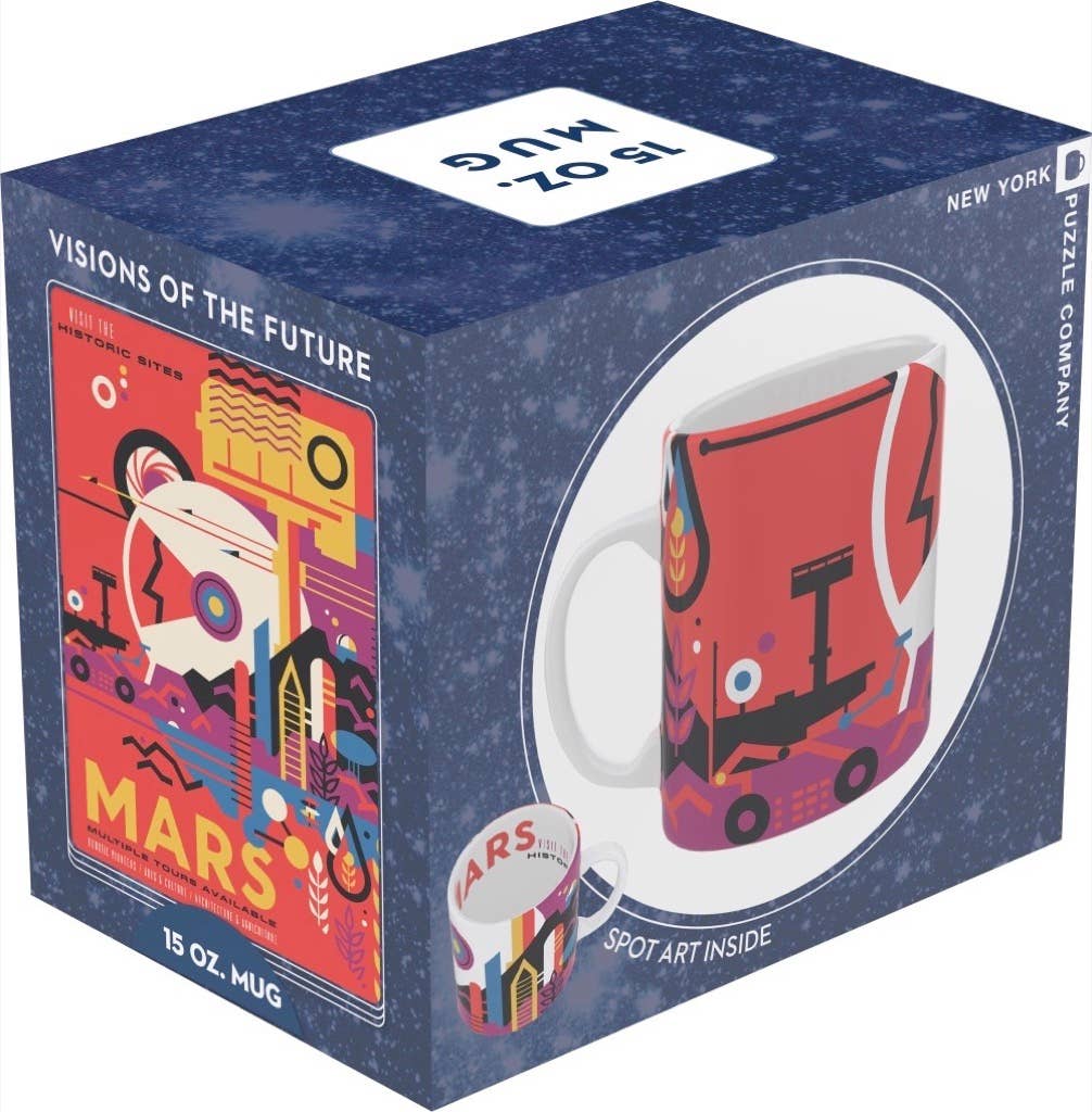 New York Puzzle Company - Wholesale Coffee Mug - Visit Mars Mug - 15oz Mug1