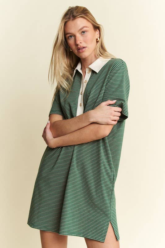 JADE BY JANE – wholesale Dress – Women's – PLUS SIZE PIN STRIPE BUTTON DOWN DRESS6