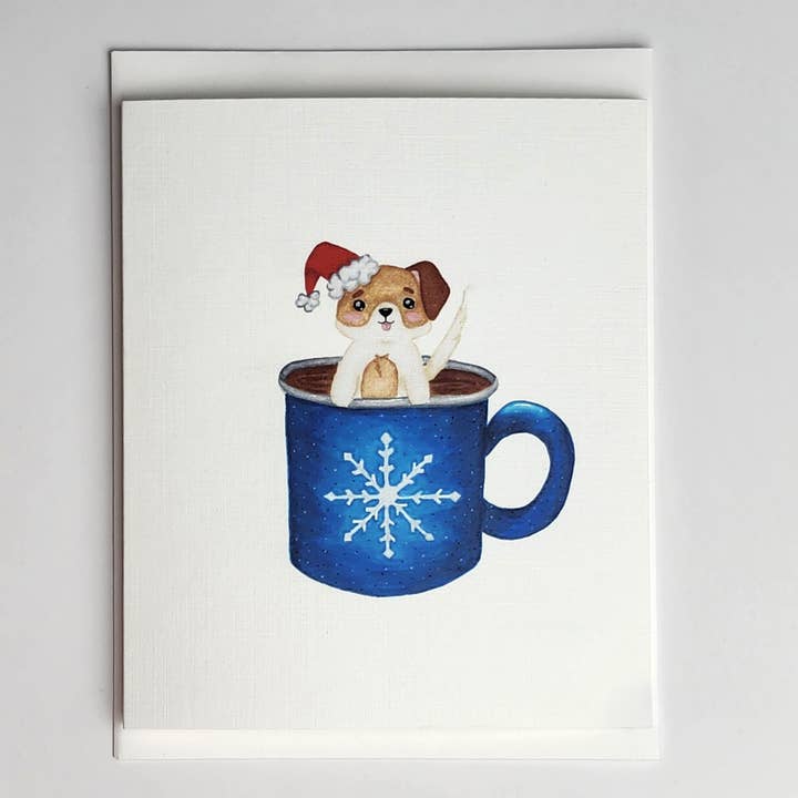 Dog Christmas Card | Dog Lover Holiday Card for wholesale by Correspondence Paper Company