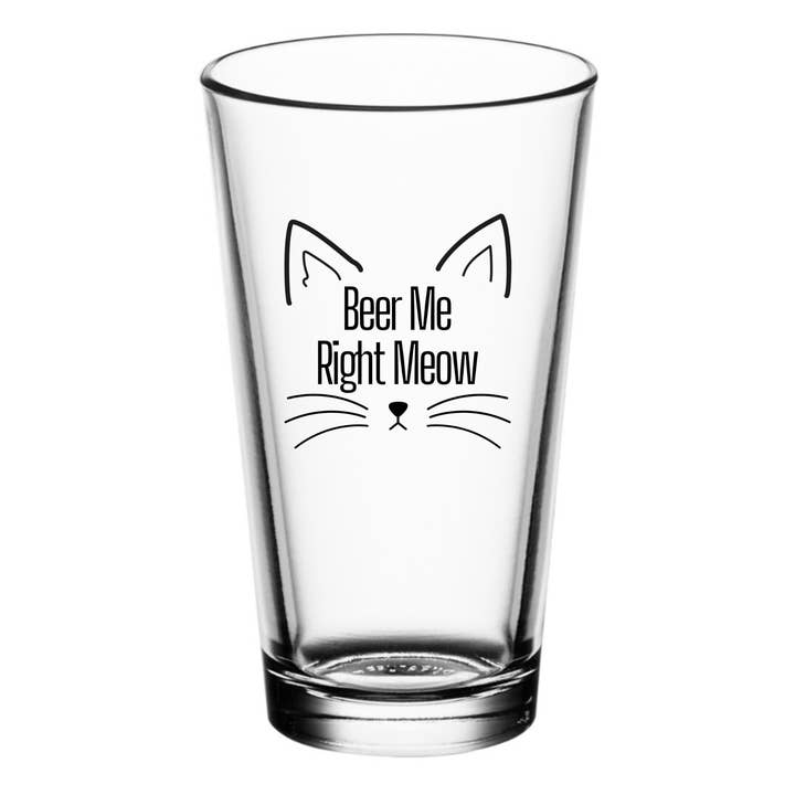 Beer Right Meow, Pint Glass for wholesale by Craft Beer Pet Gear