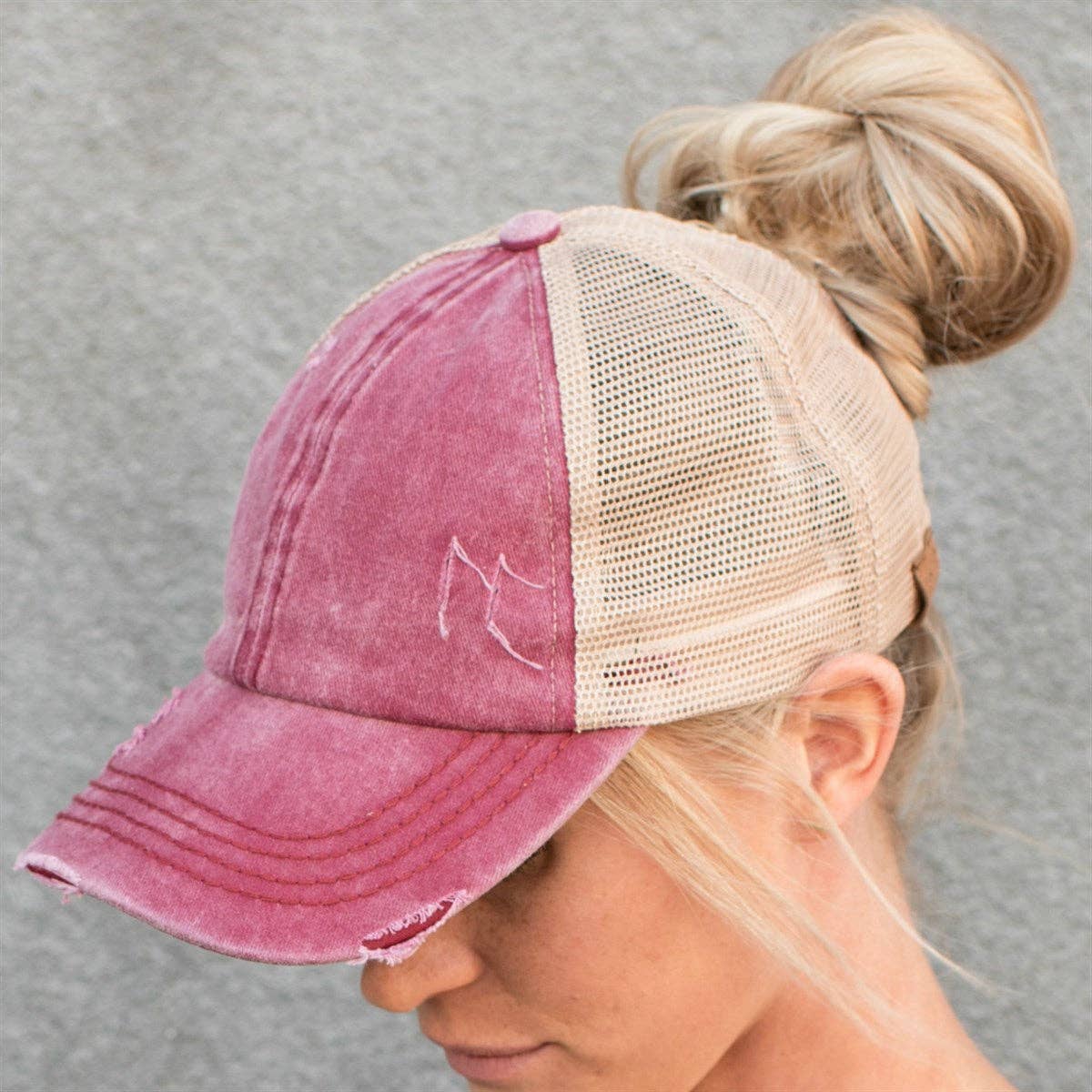 Truly Contagious – Großhandel Ponytail-Cap – Damen – CC Mehrstufige Criss-Cross-Ponymütze (BT-780)22