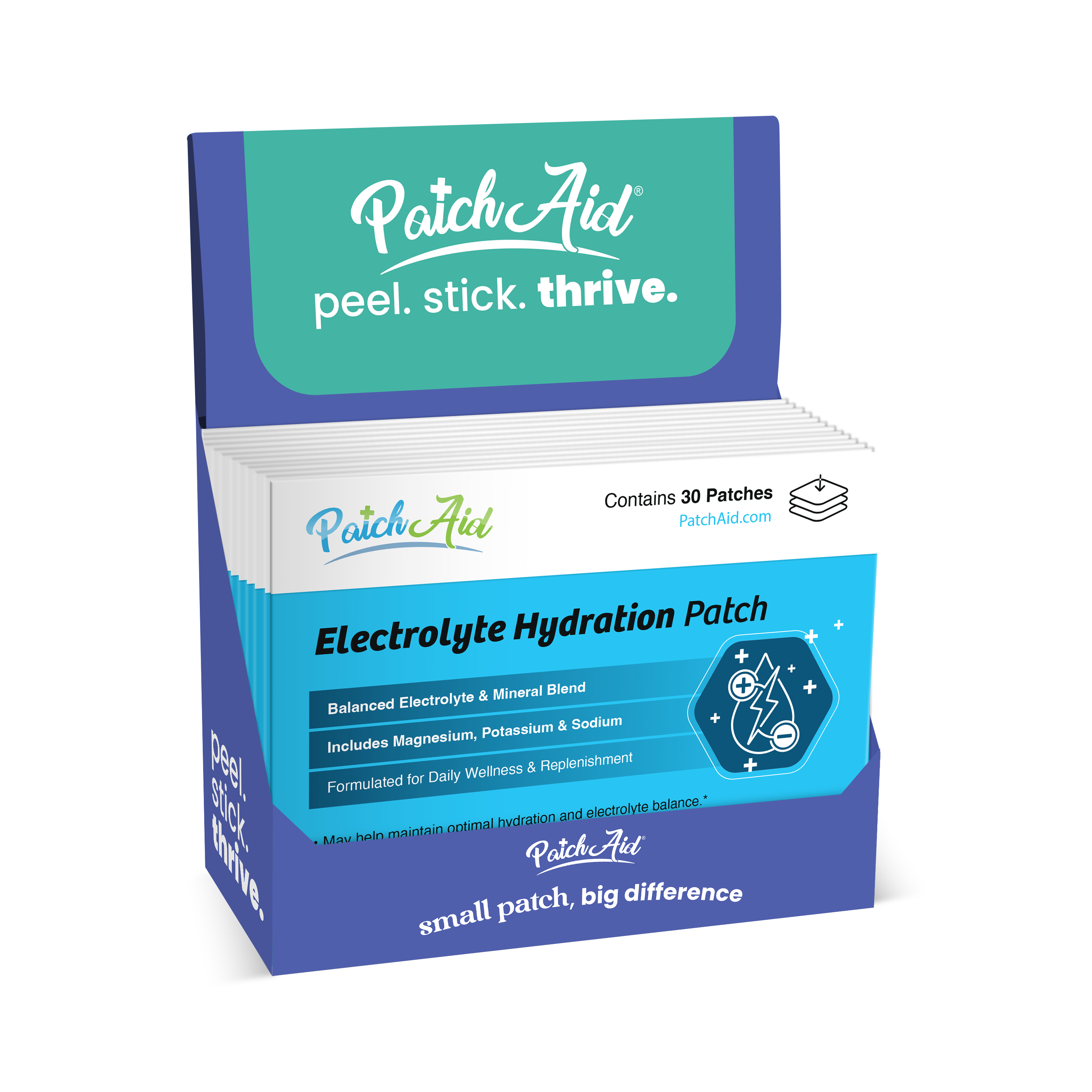 PatchAid - Wholesale Oral Supplement/Vitamin - Electrolyte Hydration Patch – Stimulant-Free Fluid Support0