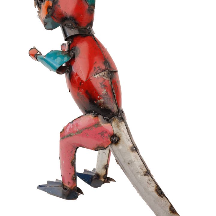 My Amigos Imports - Vente Bibelots/décorations d'extérieur - Dinosaure T Rex en métal, jardin, jardin, animaux, 16 L x 6 x 16 h