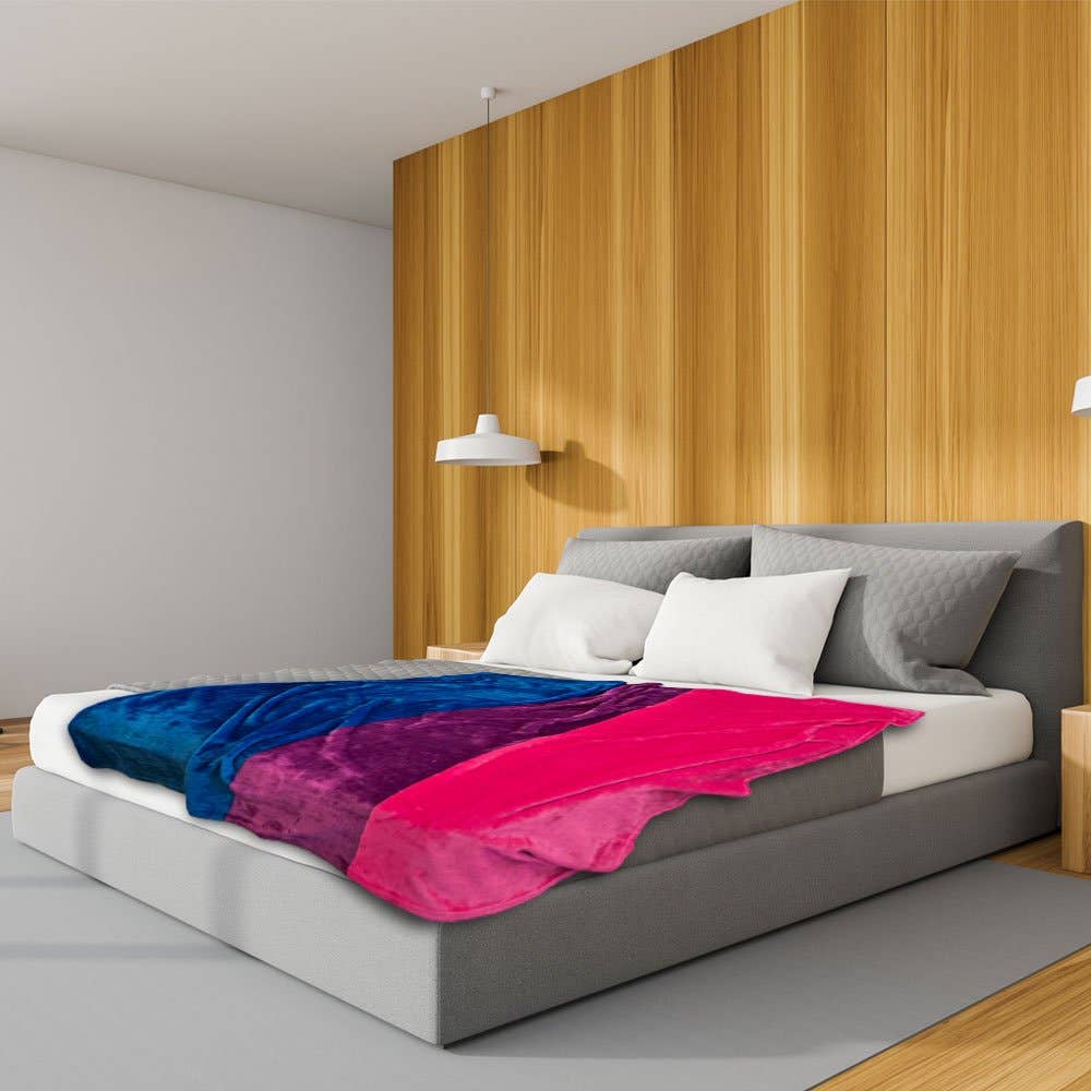 Flags Importer - Wholesale Throw Blanket - Bisexual Soft Plush 50x60in Blanket8