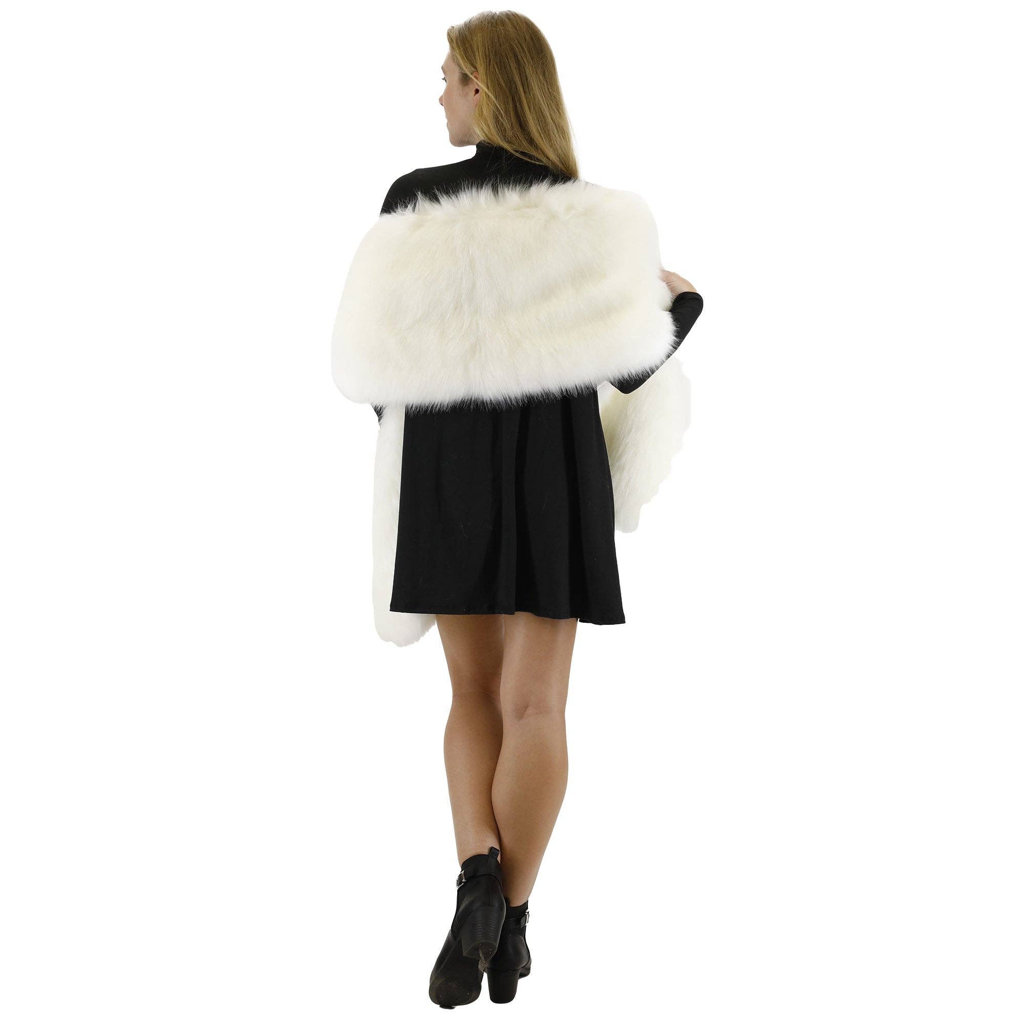 TAPA fashion - Wholesale Fur/Faux Fur Coat - Women's - Faux Fur Shawl Wide P373 (3PC)27