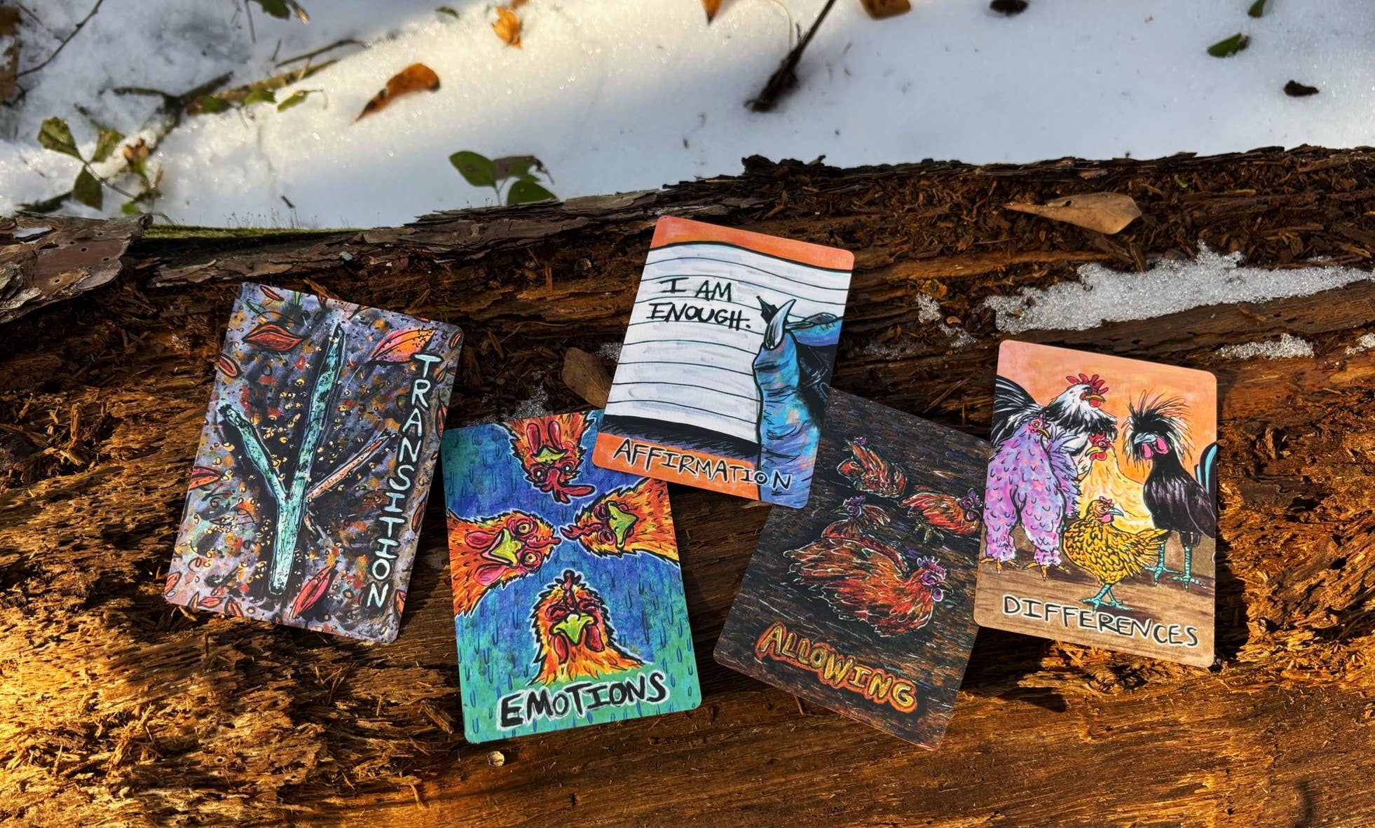 The Empathetic Chicken - Wholesale Tarot Cards - Chicken Transition Oracle Card Deck11