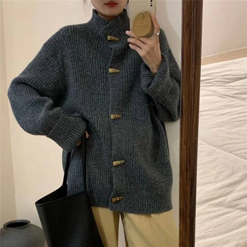 Mirazshoes WholeSale – Camisola túnica - Mulher por atacado – Camisola de Malha Larga com Gola Alta3