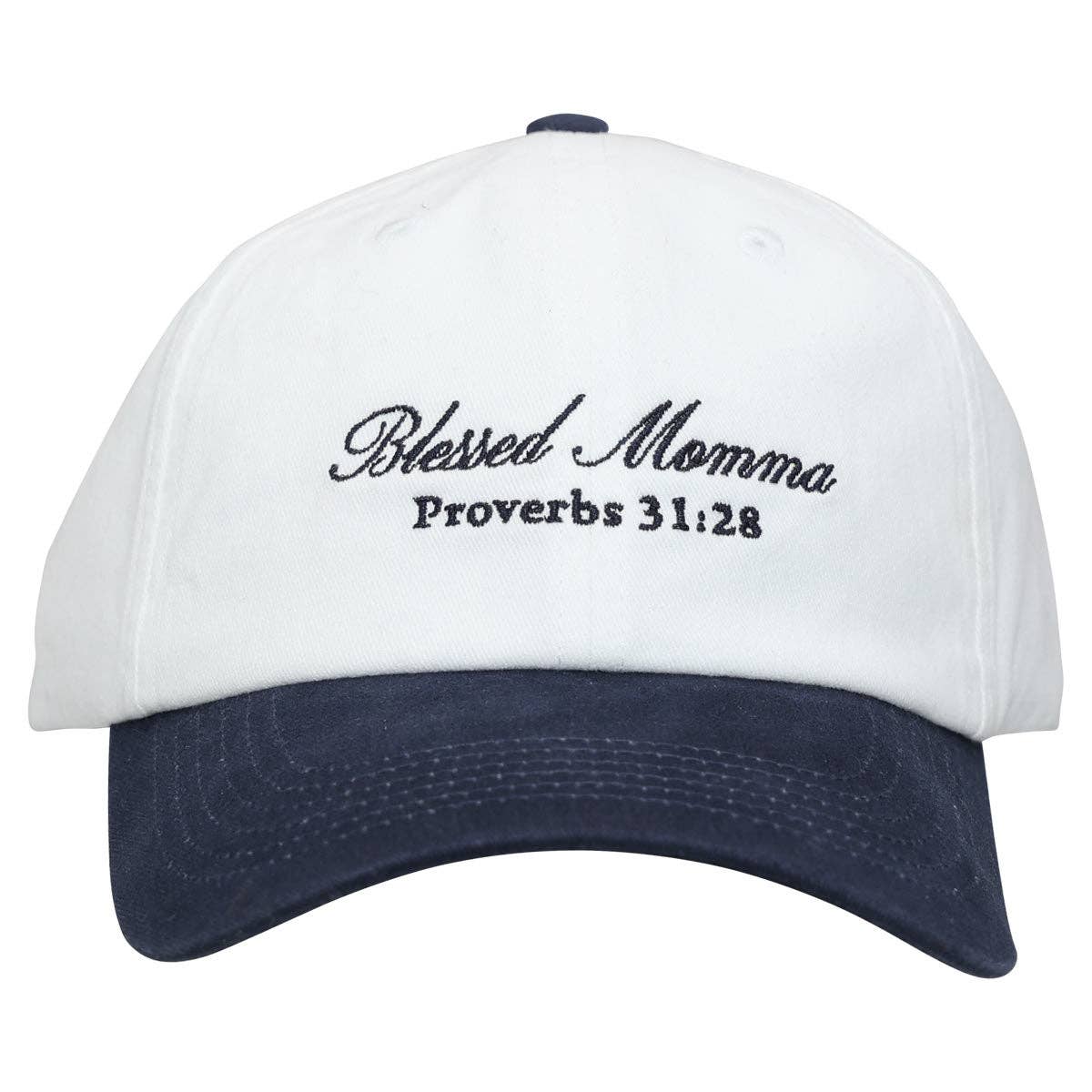 White Blue Kerusso Womens Cap Blessed Momma for wholesale on Faire1
