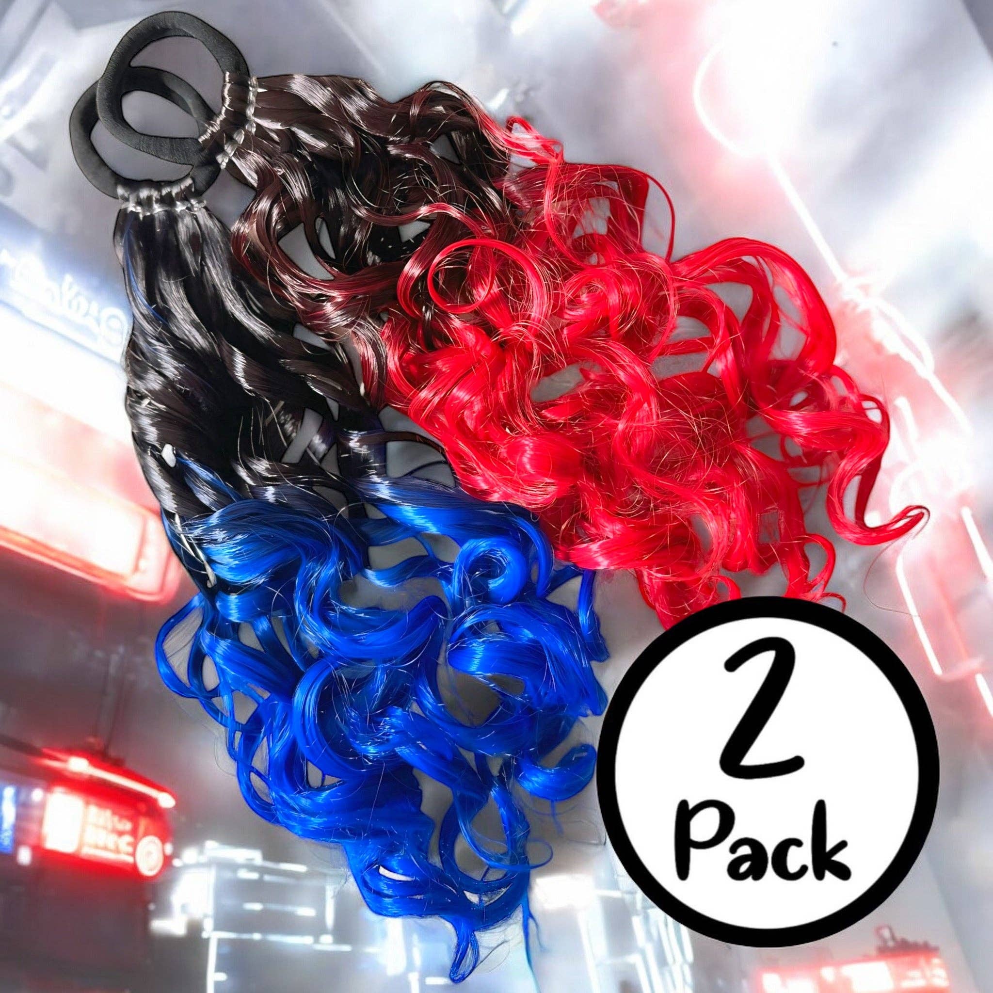 Magic Manes - Wholesale Hair Extensions - Harley Quinn Ponytail Set1