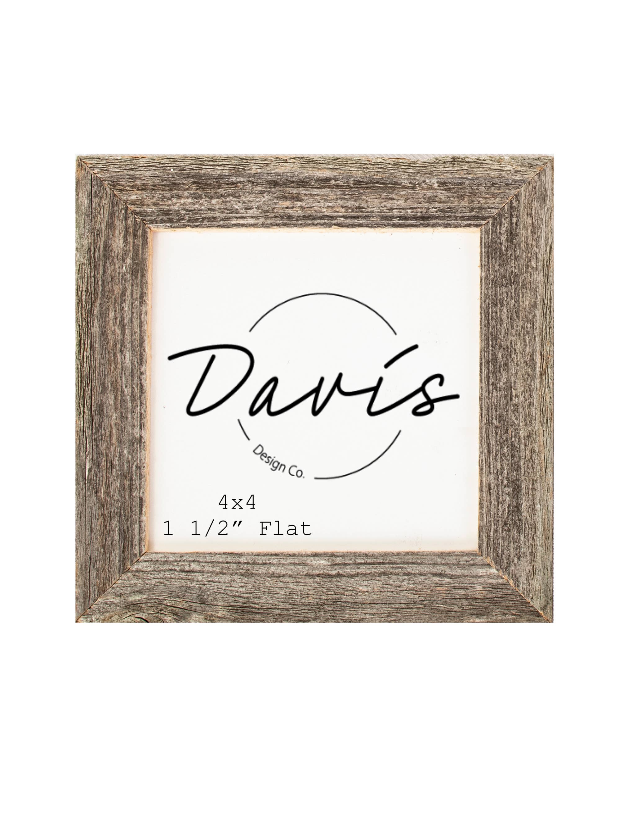 Davis Design Company - Wholesale Picture Frame - 4x4 Flat rustic barn wood barnwood frame weathered reclaimed0