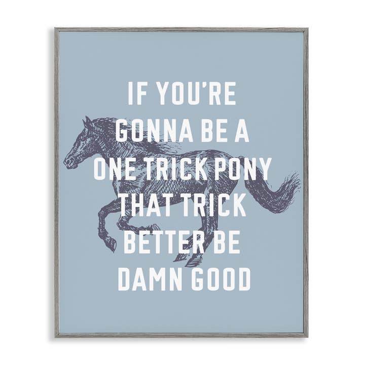 Stupell Industries - Wholesale Wall Decor - Kids & Baby - One Trick Pony Phrase Framed Art7