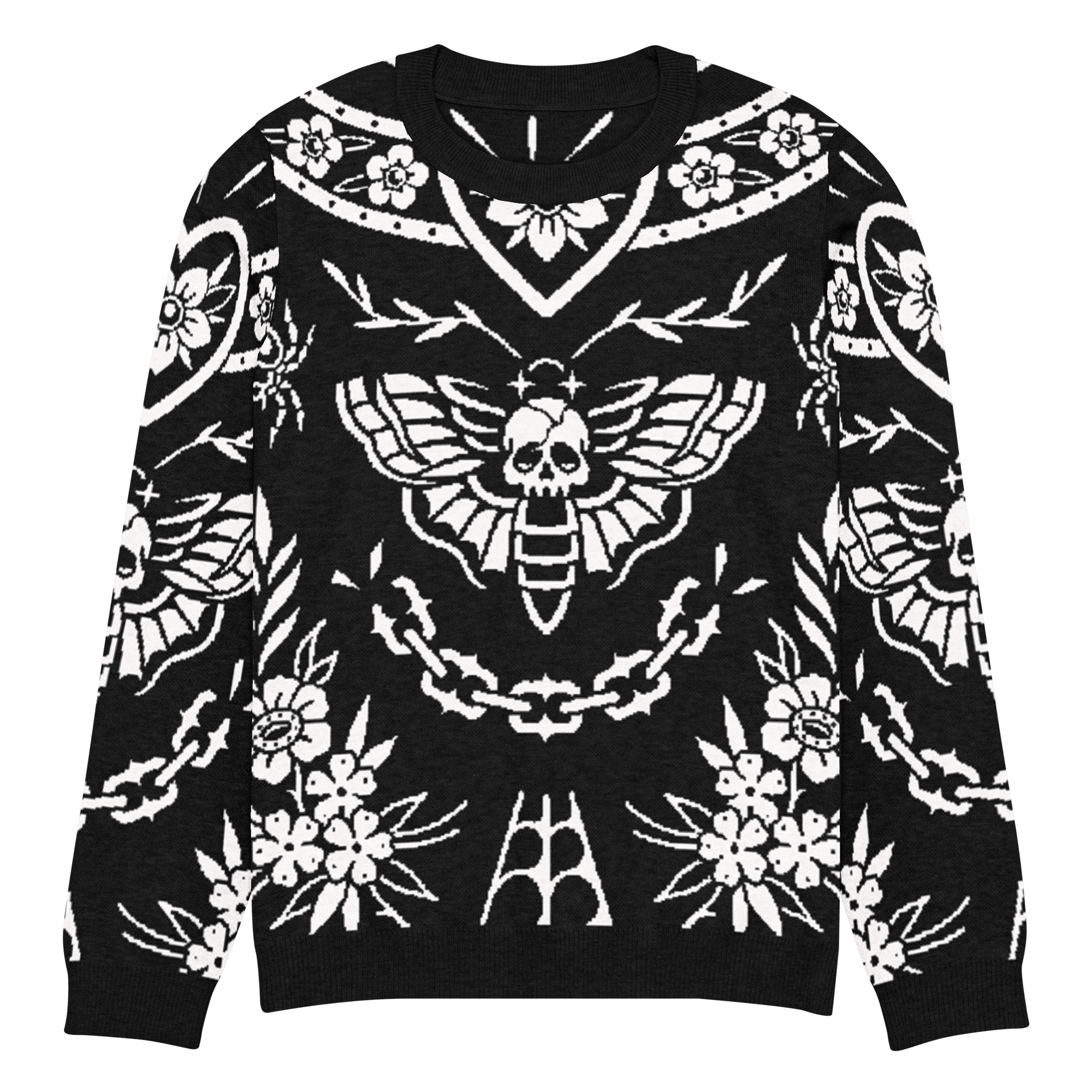 Goth Cloth Co. - Vente Pull en maille – unisexe - Pull à col rond en tricot Old School Ink0