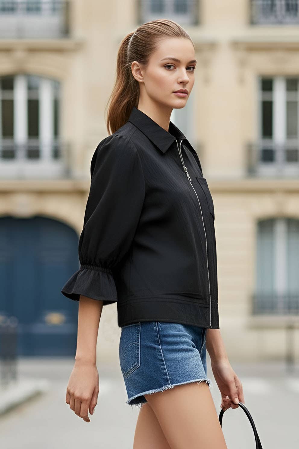 VAVA by Joy Han - Wholesale Jacket - Women's - 3/4 Sleeve Zip Up Jacket6