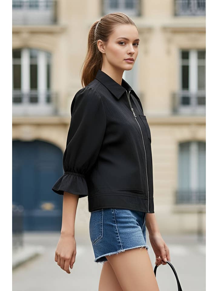 VAVA by Joy Han - Wholesale Jacket - Women's - 3/4 Sleeve Zip Up Jacket6