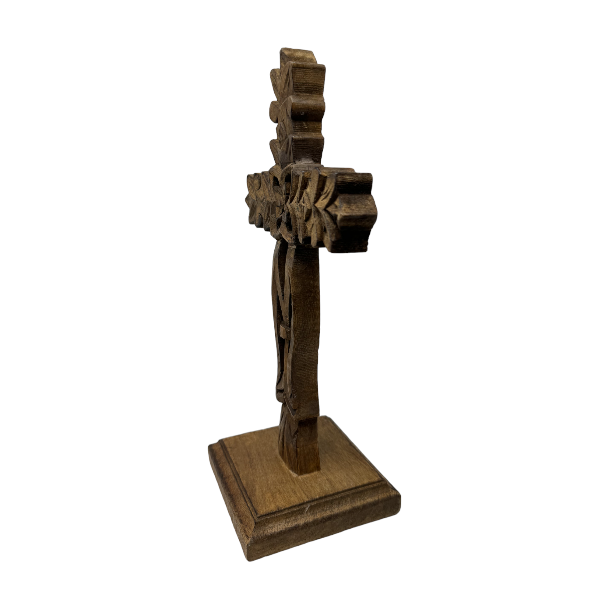 Wilco Home - Vendita all'ingrosso Decorazioni da tavolo - Croce da tavolo San Angelo in legno di mango intagliata a mano7