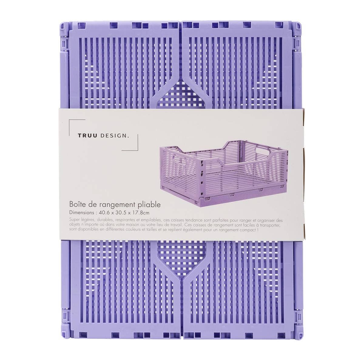 Truu Design - Wholesale Storage Bin - Truu Design Folding Storage Crate, 16x12x7",7 colors8