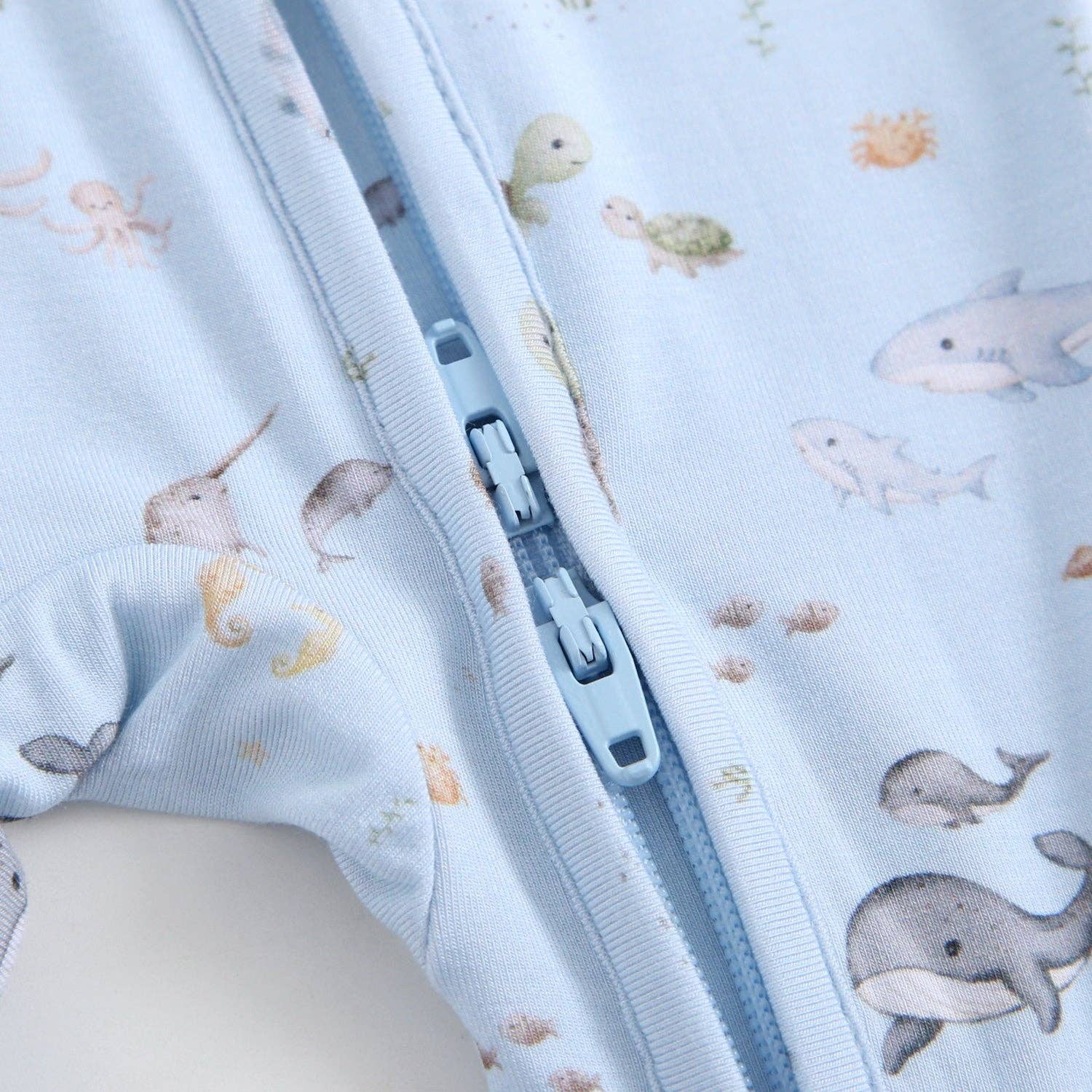 Luxie Charm - Wholesale Jumpsuit - Baby - Sea of Love Zippered Baby Romper3