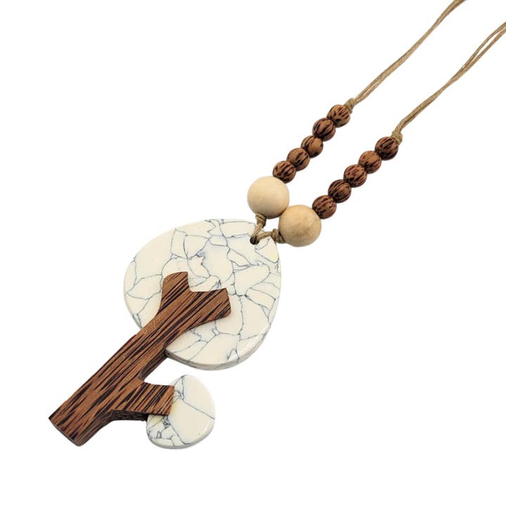 White Tree Beaded Necklace for wholesale by This Side Up Designs