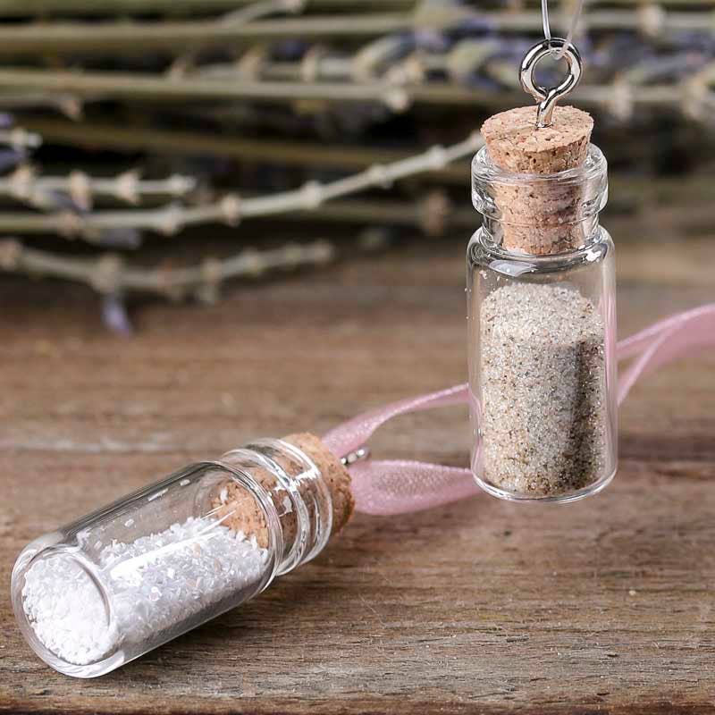 Factory Direct Craft - Wholesale Decorative tabletop object - 1-1/2" Miniature Corked Glass Bottle Charms1