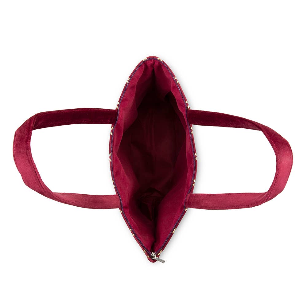 Weddingstar Inc. – Sacola - Mulher por atacado – Sacola de veludo extragrande - Port Red Diamonds1