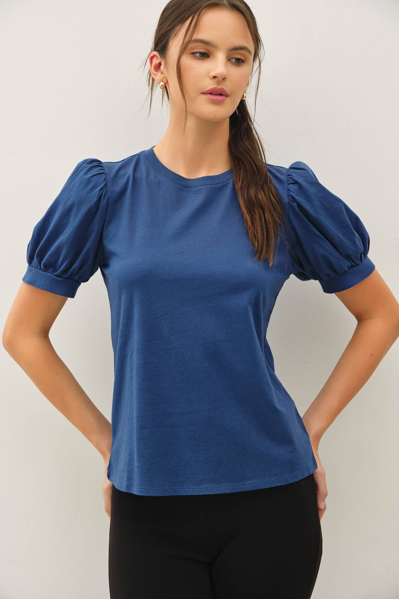 Be Cool - Wholesale Blouse - Women's - COTTON JERSEY PUFF SLEEVE T-SHIRTS 21