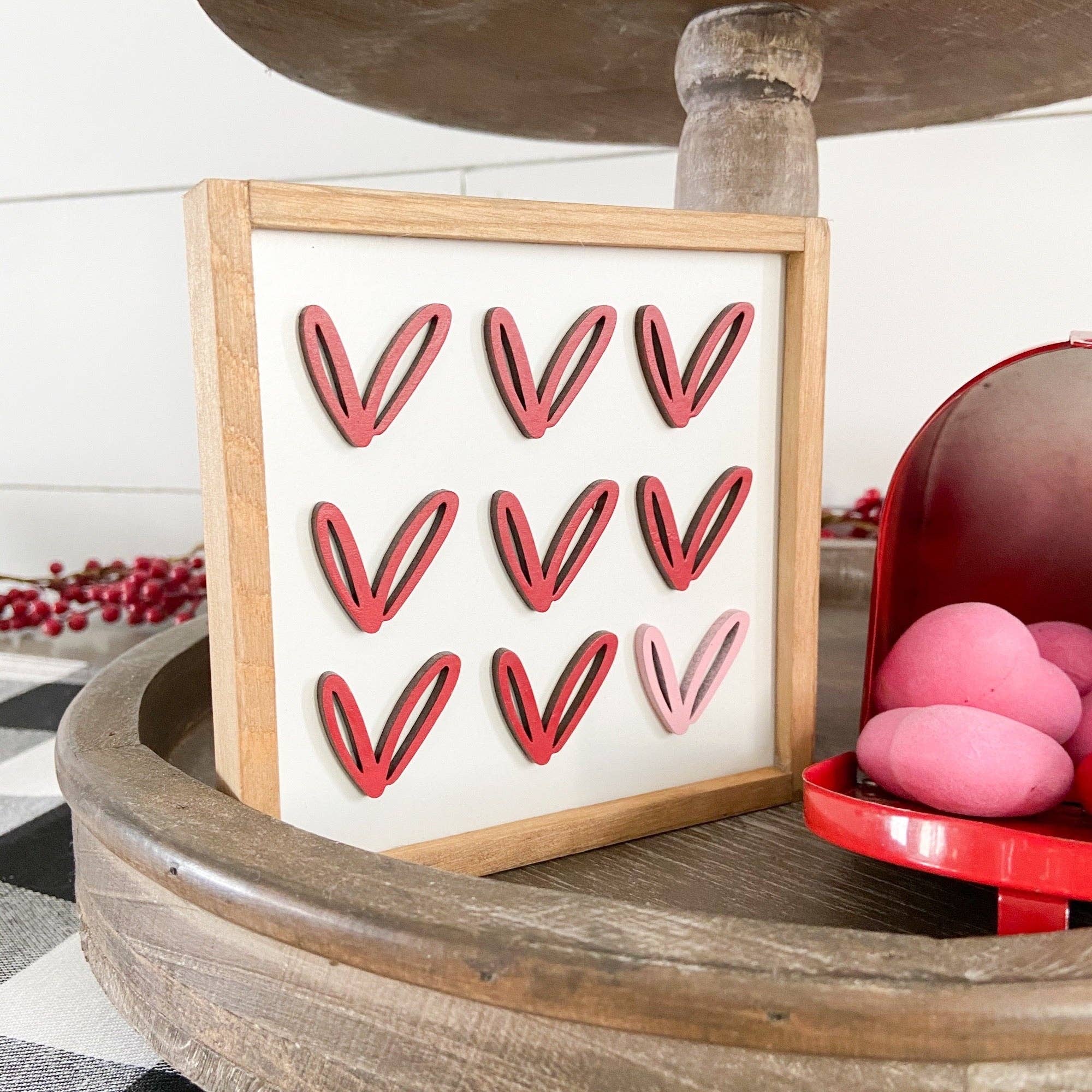 Nail and Hook Laser Cut Home Decor - Wholesale Sign - Valentine's Mini Signs | Tier Tray Decor0