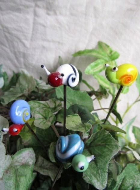 Sunshine Glass Gifts - Wholesale Garden/Lawn Stake - Snail Plant Pals, House plant and Fairy Garden Decor2