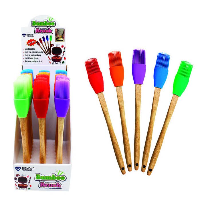 Everyday Supply Co - Wholesale Basting Brush - Home Plus Bamboo/Silicone Basting Brush, 24-Pack