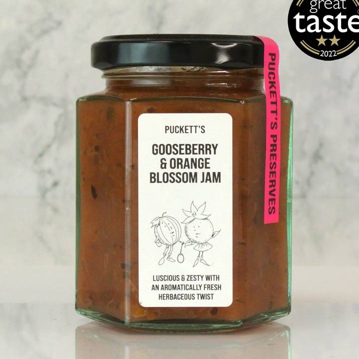 Gooseberry and Orange Blossom Jam – Luscious and zesty with for wholesale by Puckett's Pickles Ltd