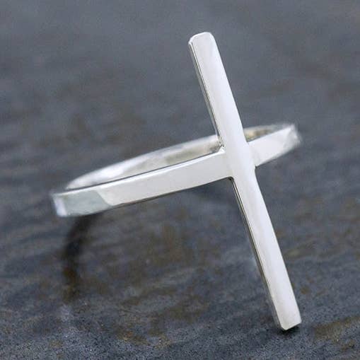 Sterling Silver Cruz Ring for wholesale by Corazón Sterling