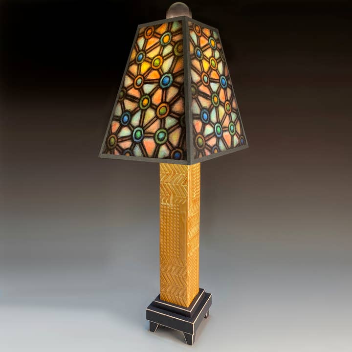 W - Connected Circles Lamp for wholesale by Macone Clay / Spooner Creek