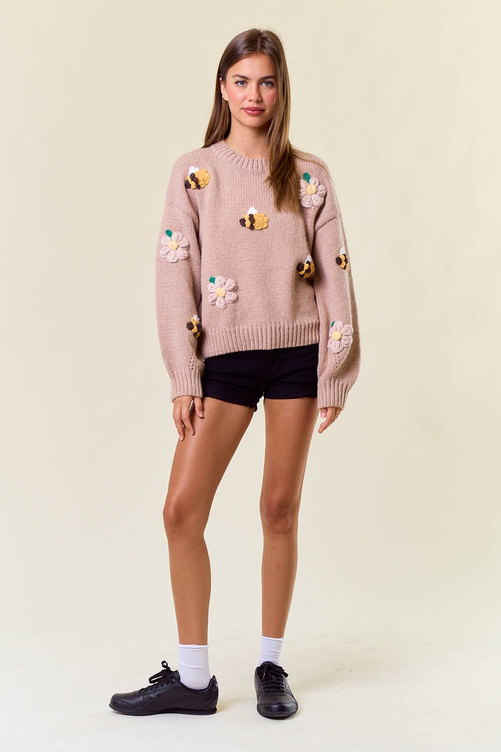 Doe and Rae – Engroshandel Pullover - Dame – BISTRIKKET TRØJE - 1745C9