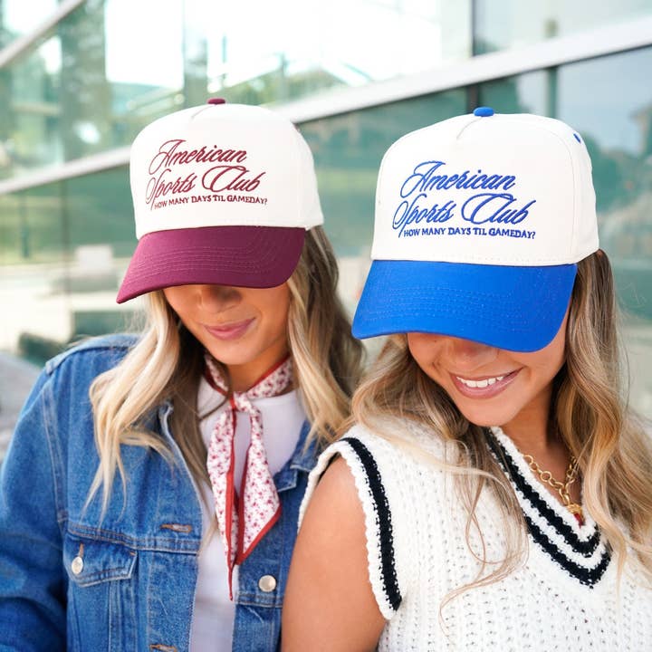 KENZKUSTOMZ - Vente Casquette de camionneur – femme - Casquette de camionneur vintage American Sports Club20