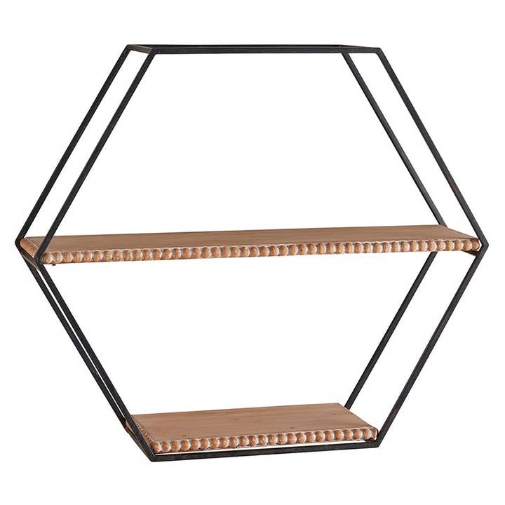 Wood Shelves - Hexagon for wholesale by 47th & Main (Creative Brands)
