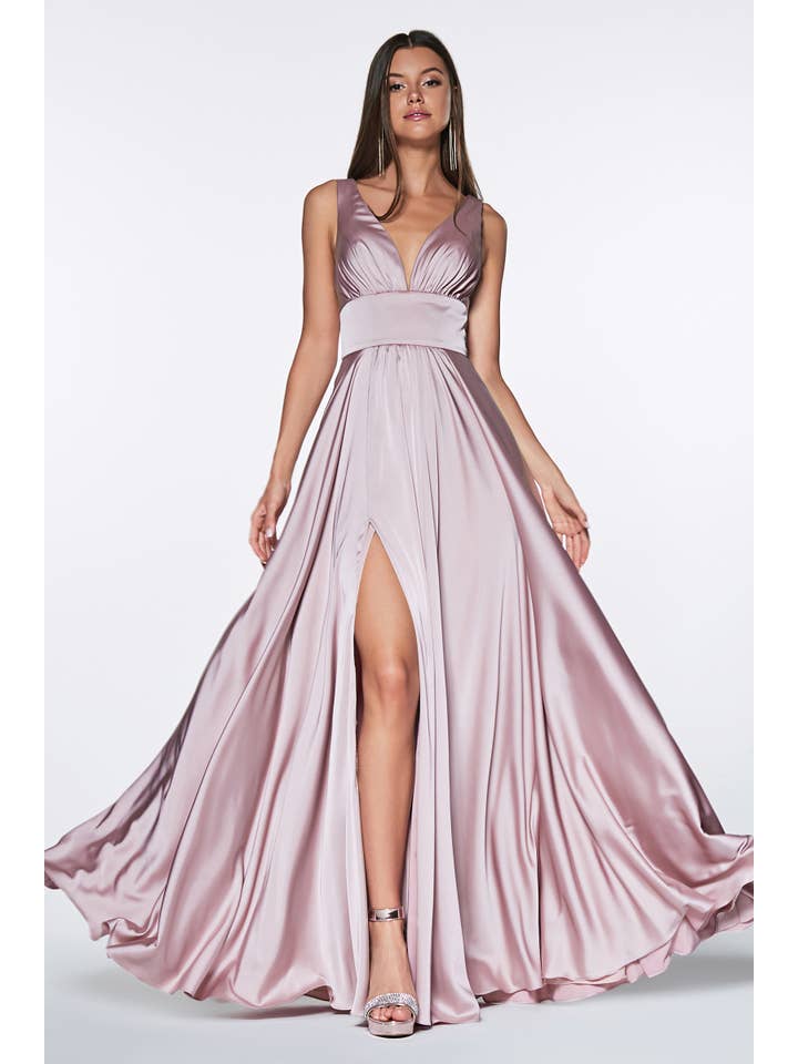 Ladivine by Cinderella Divine - Wholesale Gown – Women's - Satin A-Line Dress5