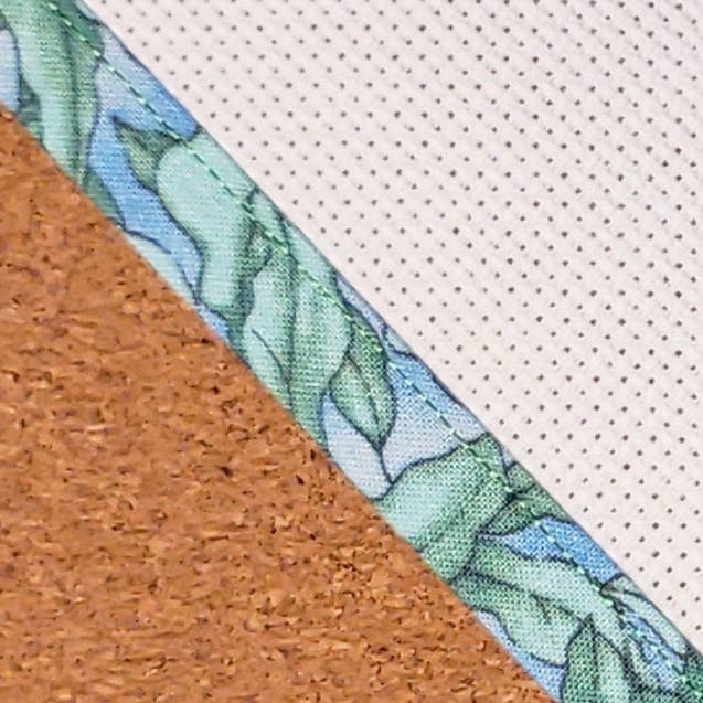 Feuilles sur bleu LT - Aida découpée sur mesure pour la vente par Rogue Stitchery