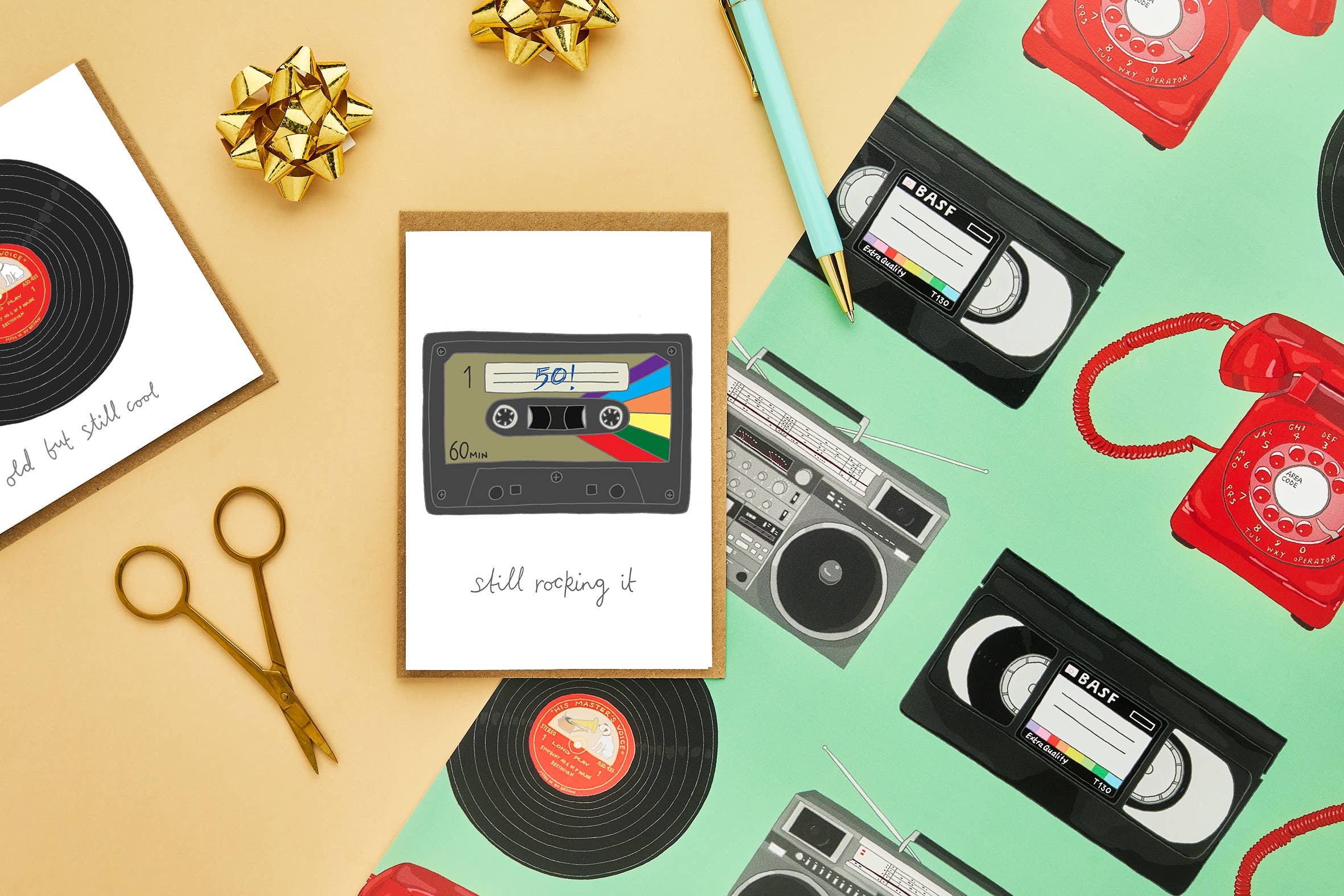 You've Got Pen On Your Face - Wholesale Birthday Card - Still Rocking It | 50th Birthday Card | Retro Birthday2