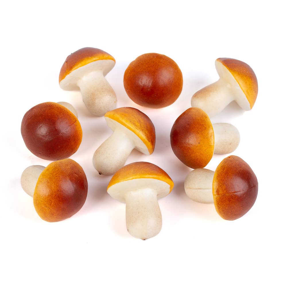 Factory Direct Craft - Wholesale Decorative Tabletop Object - Artificial Light Brown Button Mushrooms (Pack of 7)4