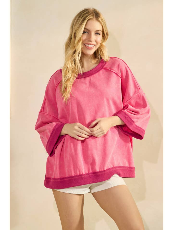 Sewn and Seen - Wholesale Top - Maternity - Mineral-Washed Oversized French Terry Top14