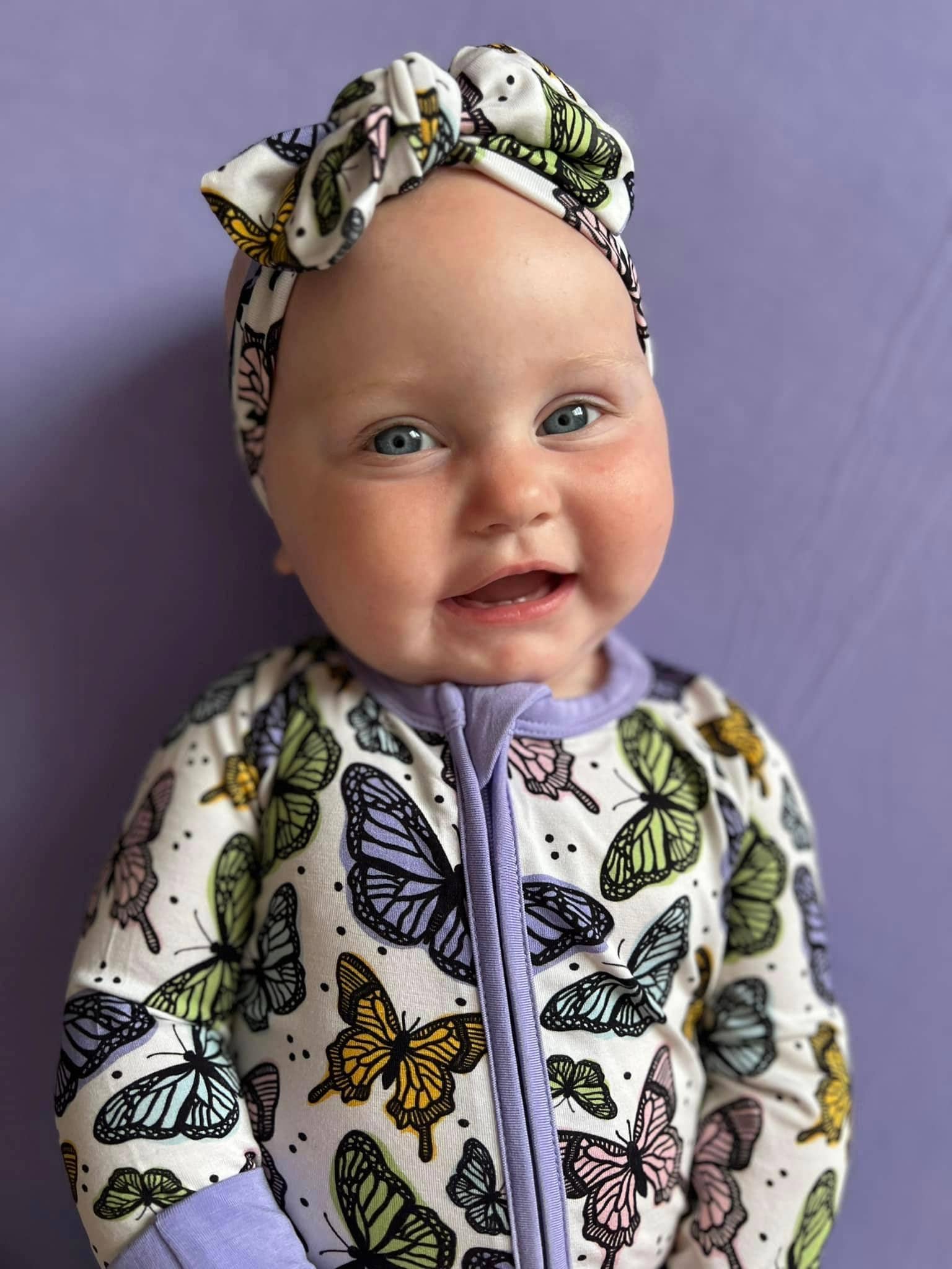 Joan's - Wholesale Sleepsuit - Baby - Butterfly Bamboo Zippy4