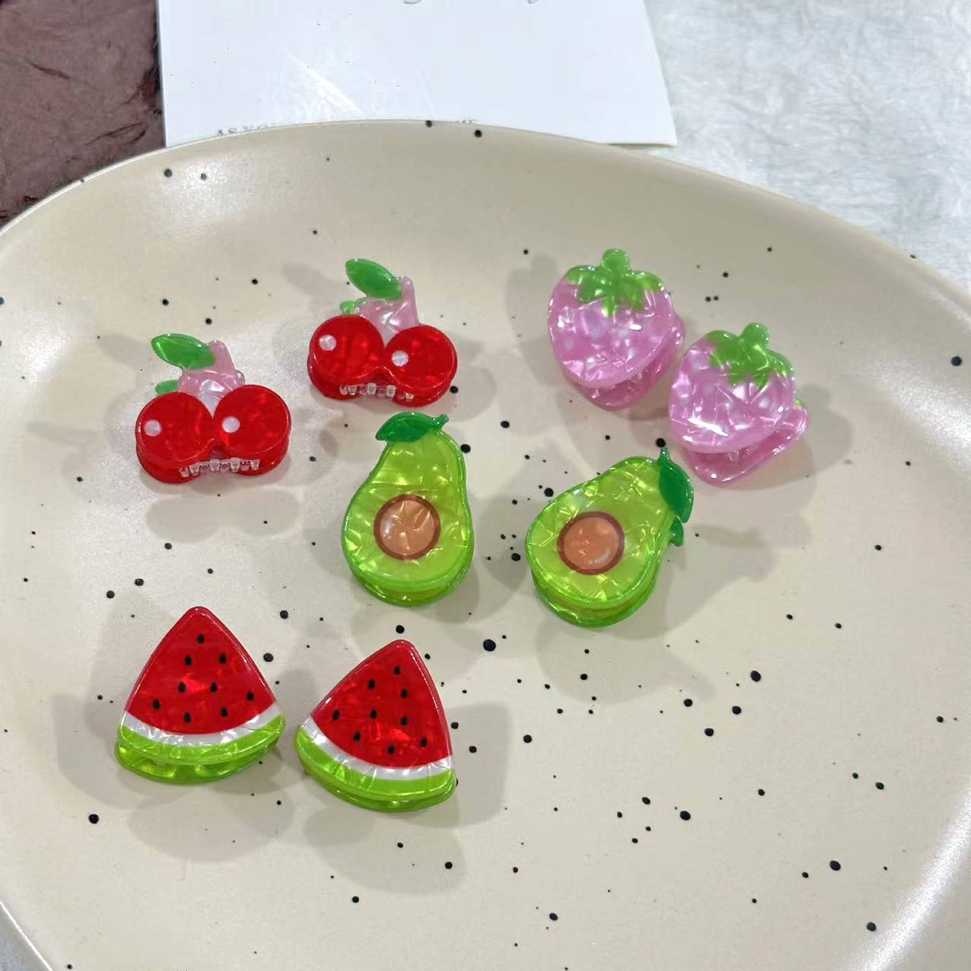 SoapElenGlen – wholesale Hårklämma - Dam – Akryl Söt Mini Fruktserie Hårkloklämma5