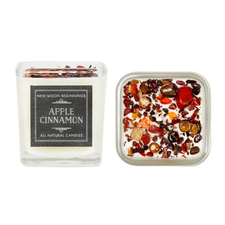 New Moon Beginnings - Wholesale Jar/Filled Candle - Apple Cinnamon Candles - Fall & Winter Candle