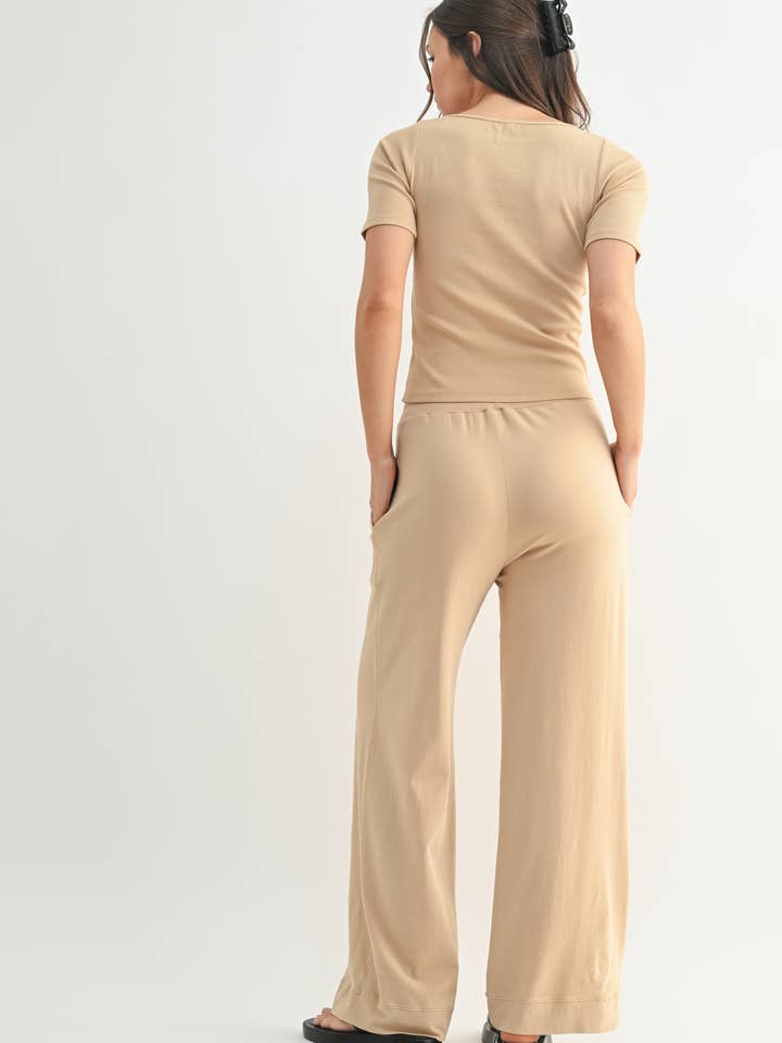 Mono B - Wholesale Top & Pant Set (NOT Loungewear) - Women's - Vintage Ease Pima Cotton Set2