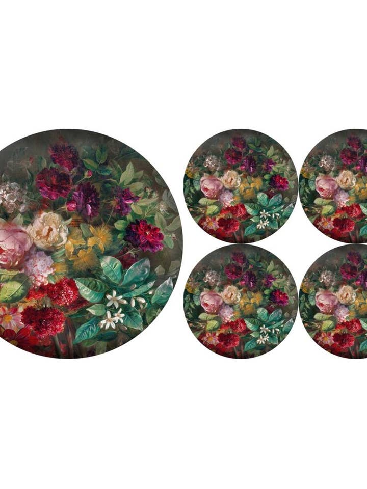 Bertoni Felt Pettiles+Coasters Bouquet Set for wholesale by IngrossoBertoni by INCI Srl