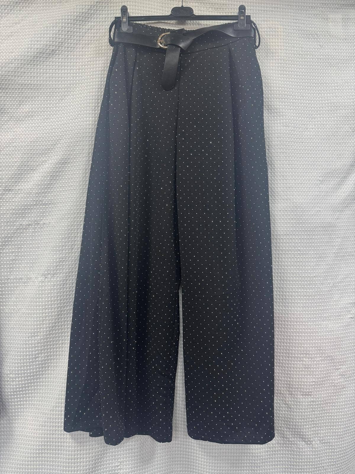 Kurt Muller – wholesale Pants – Women's – Diamante Stud Wide Leg Trousers6