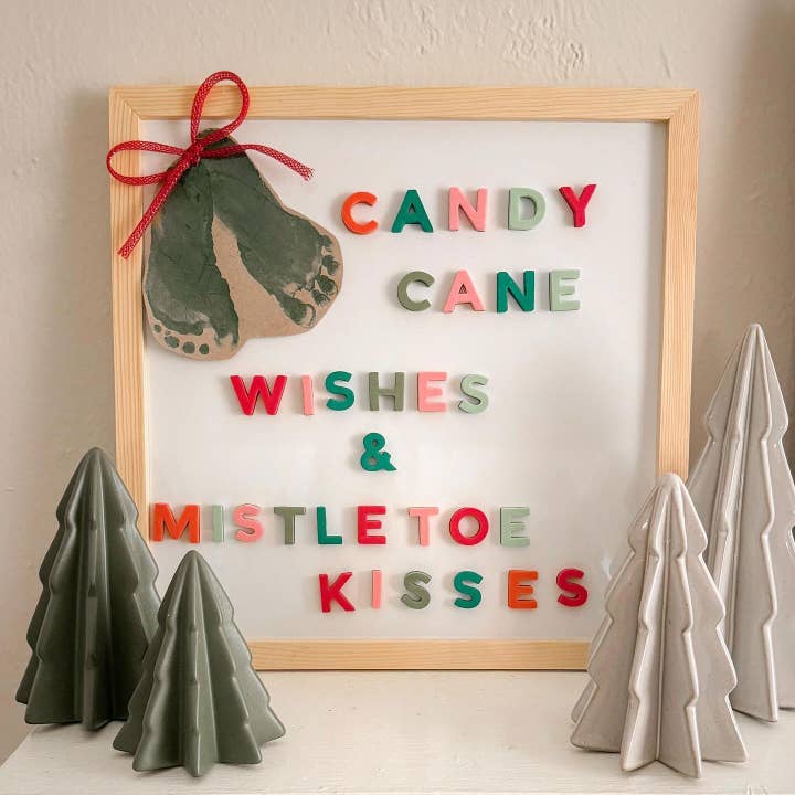 The Type Set Co. - Wholesale Magnet - 1" 200pc Joyful Holiday Rainbow Magnetic Letters