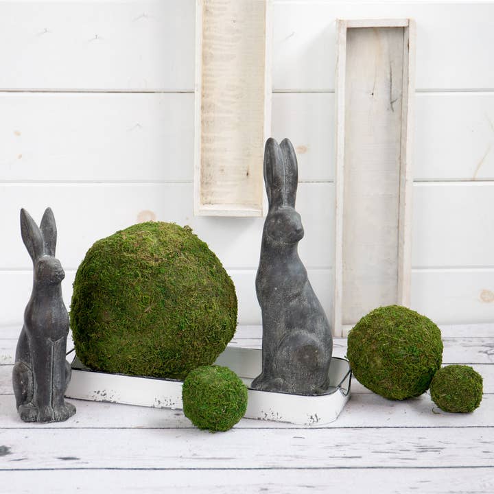 Willow Group - Wholesale Decorative Tabletop Object - Round Moss Ball Spring Garden Arrangement 10"